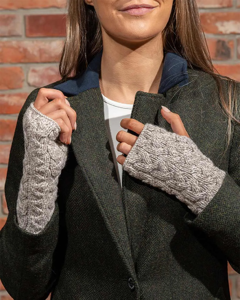Aran Supersoft Merino Fingerless Gloves