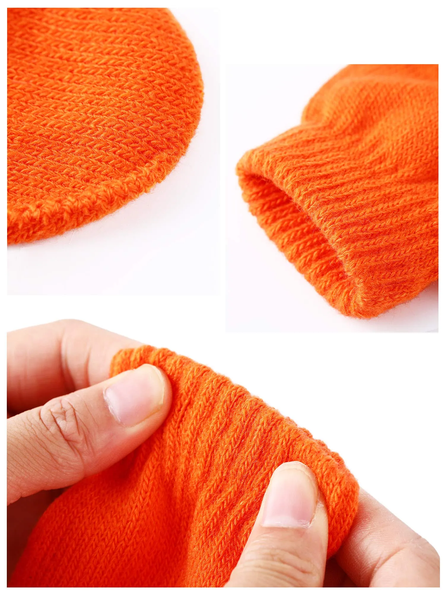 Boao 12 Pairs Stretch Full Finger Mittens Knitted Gloves Winter Warm Knitted Magic Mittens for Kids Supplies