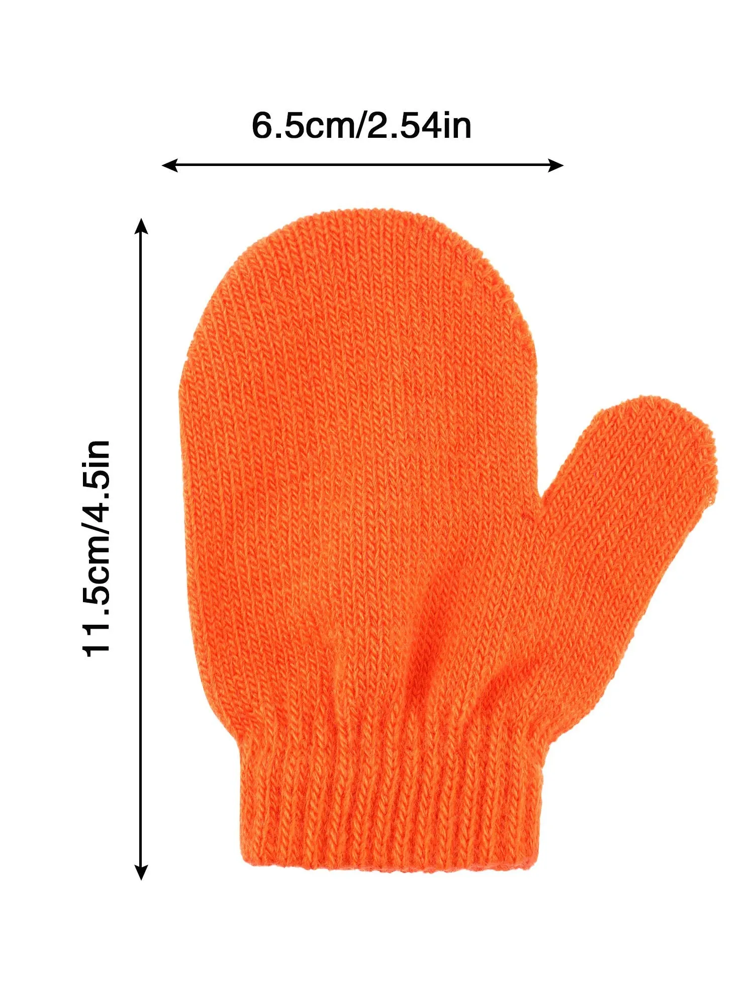 Boao 12 Pairs Stretch Full Finger Mittens Knitted Gloves Winter Warm Knitted Magic Mittens for Kids Supplies