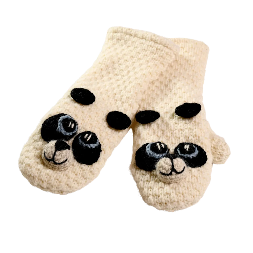 Crochet Panda Mittens
