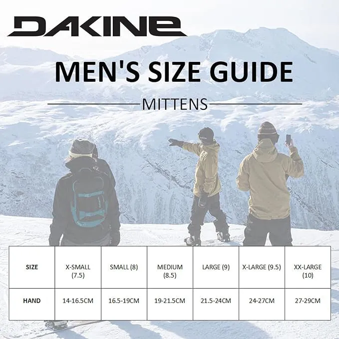 Dakine Men's Black Baron Gore-Tex Trigger Mitt Small Gloves - 10003810-BLACK-S