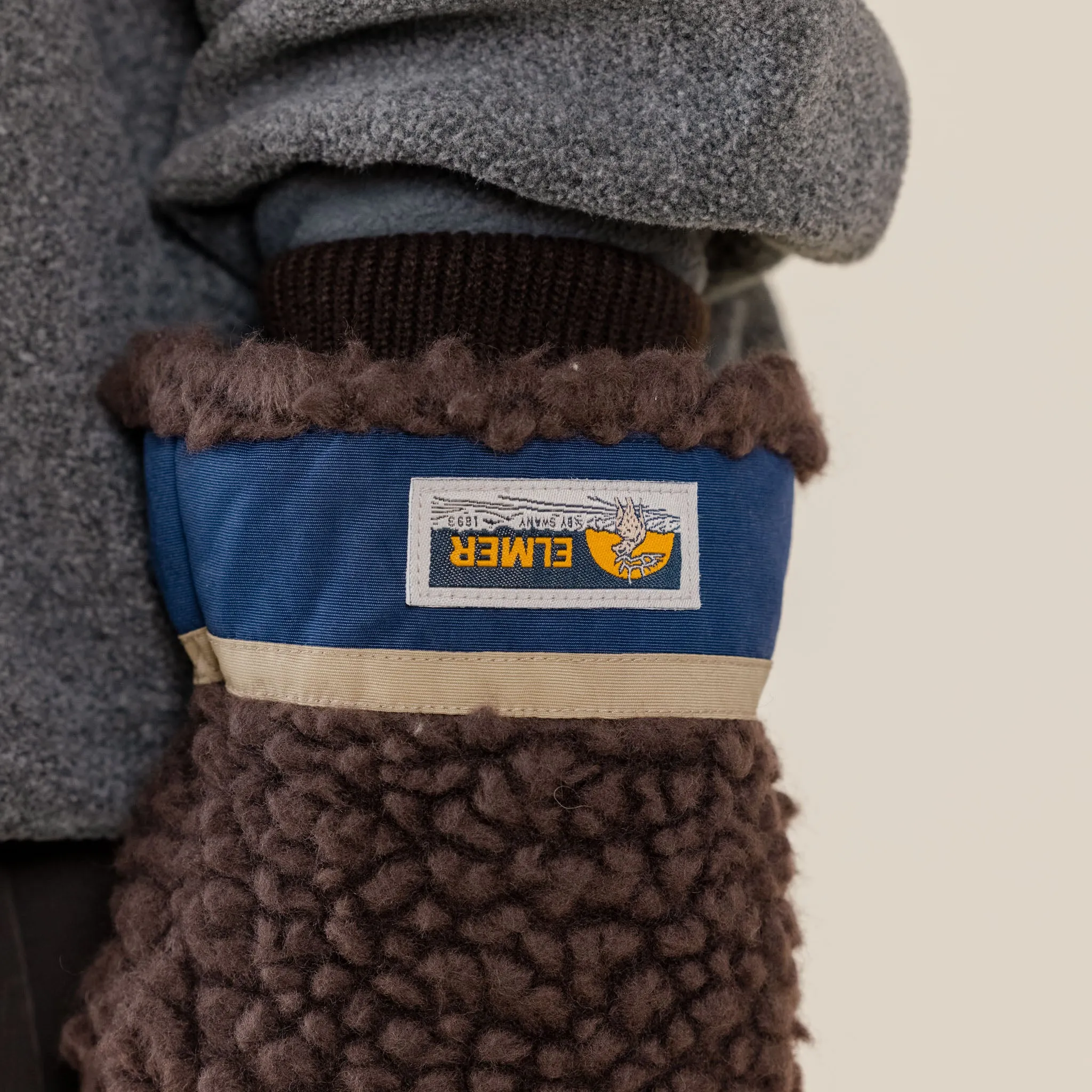 Elmer Gloves - Deep Pile Mittens - Brown