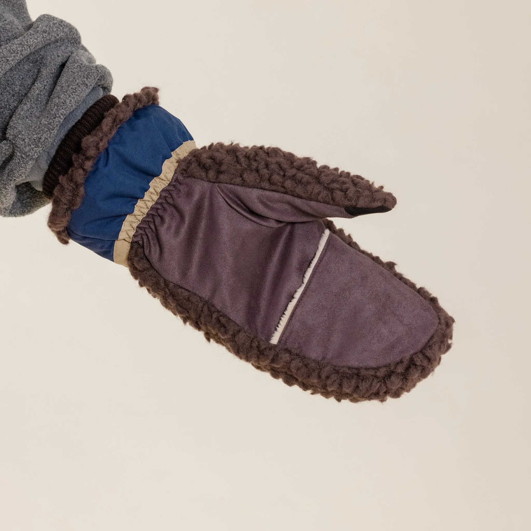 Elmer Gloves - Deep Pile Mittens - Brown