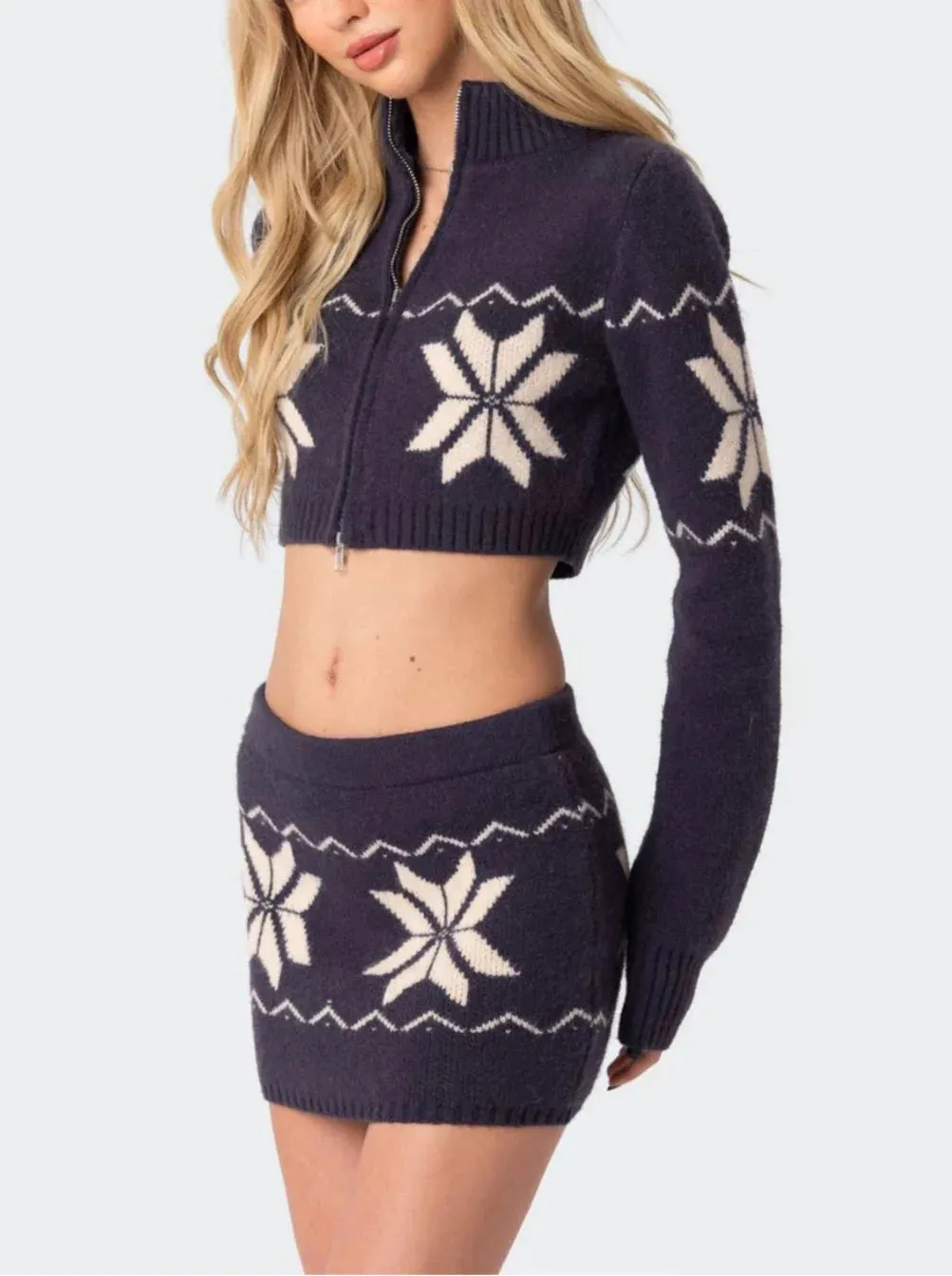 Fashionkova Mavis Knitted Skirt Set