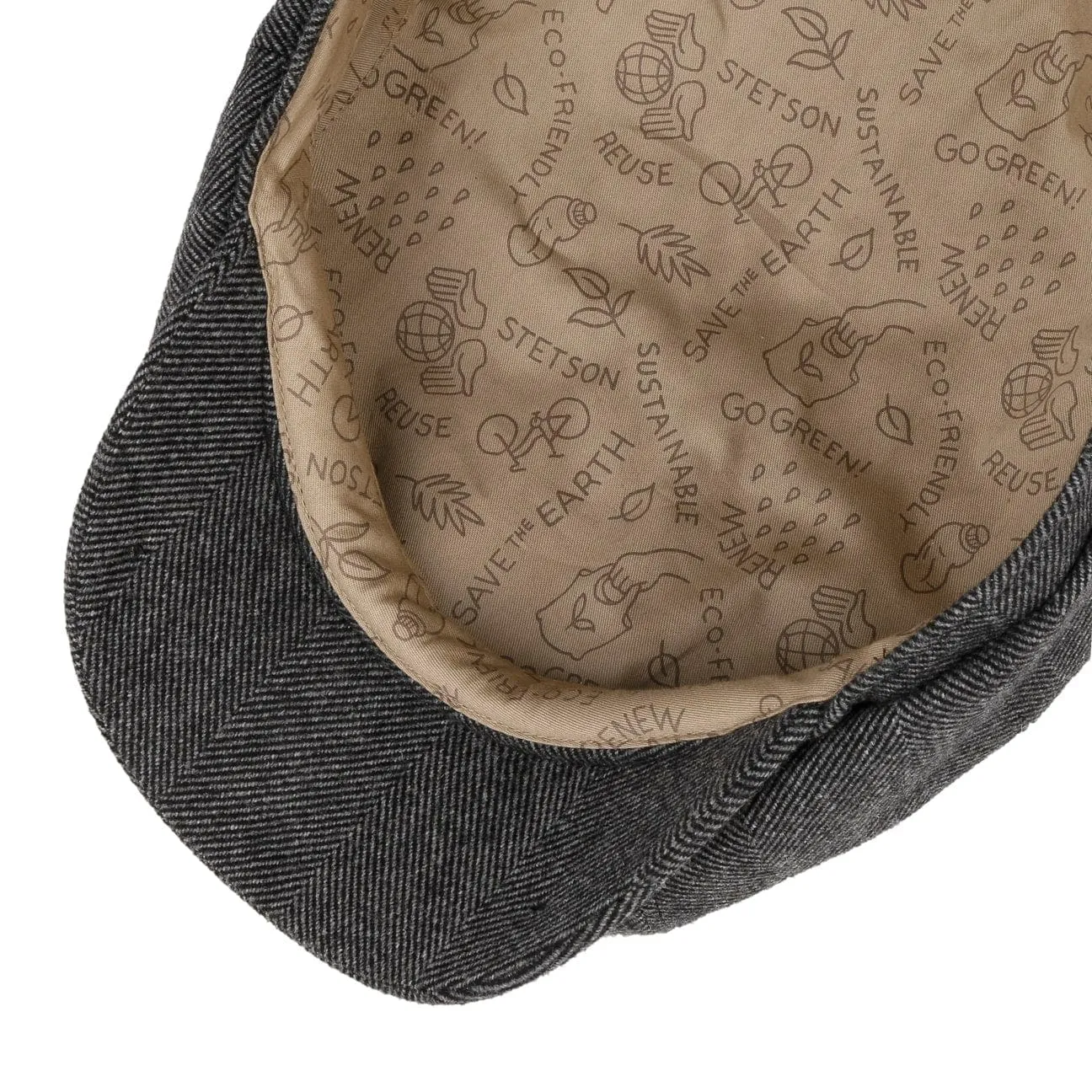 Hatteras Sustainable Cashmere Newsboy Cap by Stetson