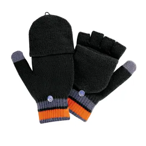 Holloway Black/Orange/Graphite Acrylic Rib Knit Comeback Mitten