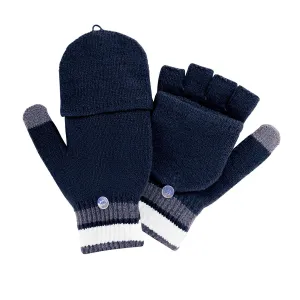 Holloway Navy/White/Graphite Acrylic Rib Knit Comeback Mitten