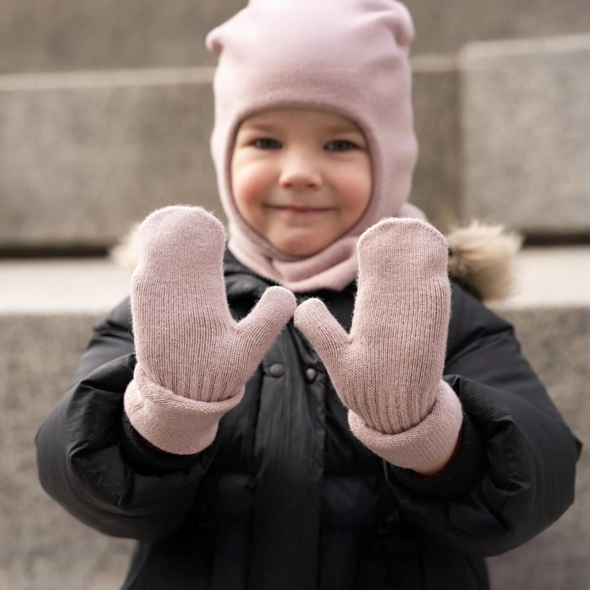 Kids' Knit Mittens Cashmere Blend