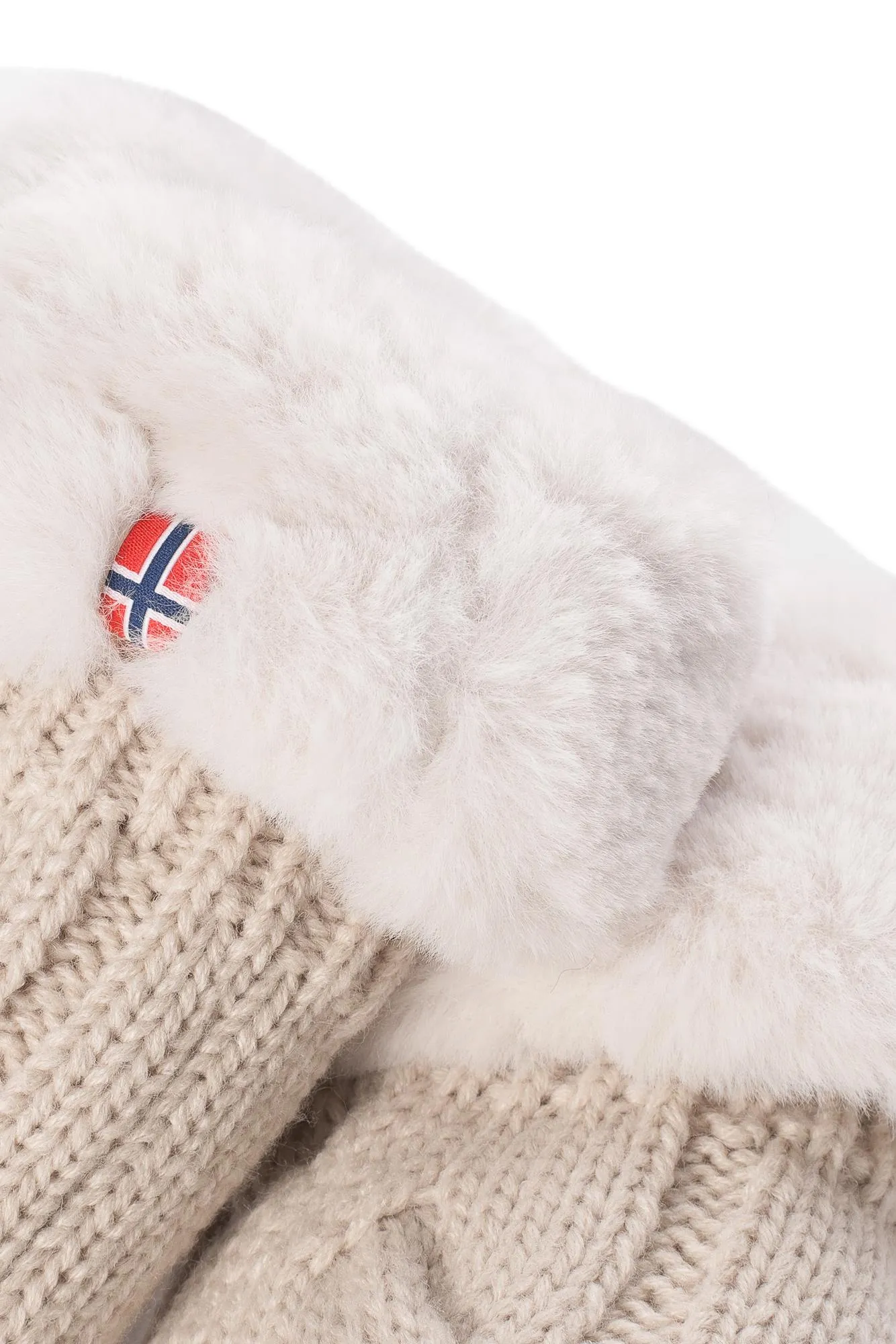 Knitted Mittens - Beige