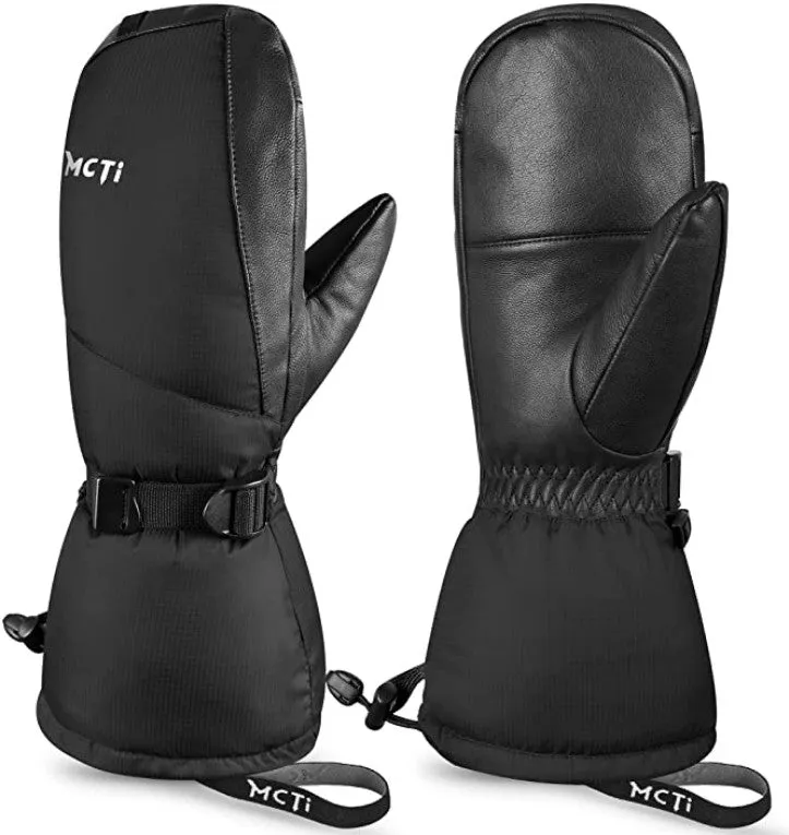 MCTi Waterproof Ski Mittens - Men's Down Winter Mitts with Touchscreen