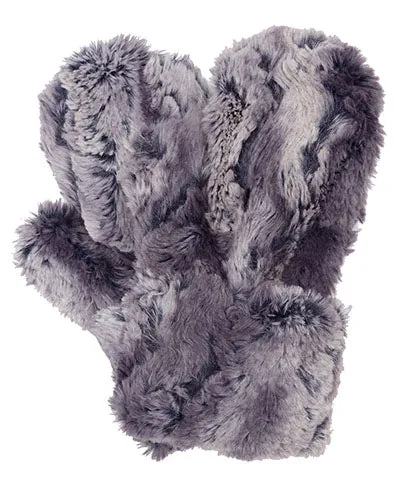 Men's Mittens - Luxury Faux Fur in  Muddy Waters