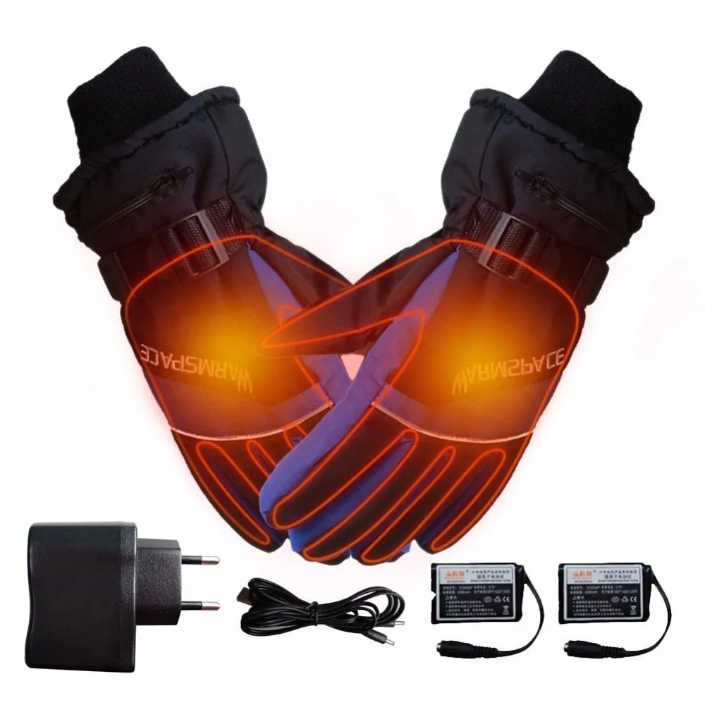 Men's Winter USB Hand Warmer Electric Thermal Rechargeable Gloves