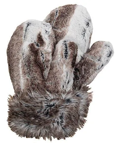 Mittens - Luxury Faux Fur in Birch (One with Arctic Fox Cuff Left!)