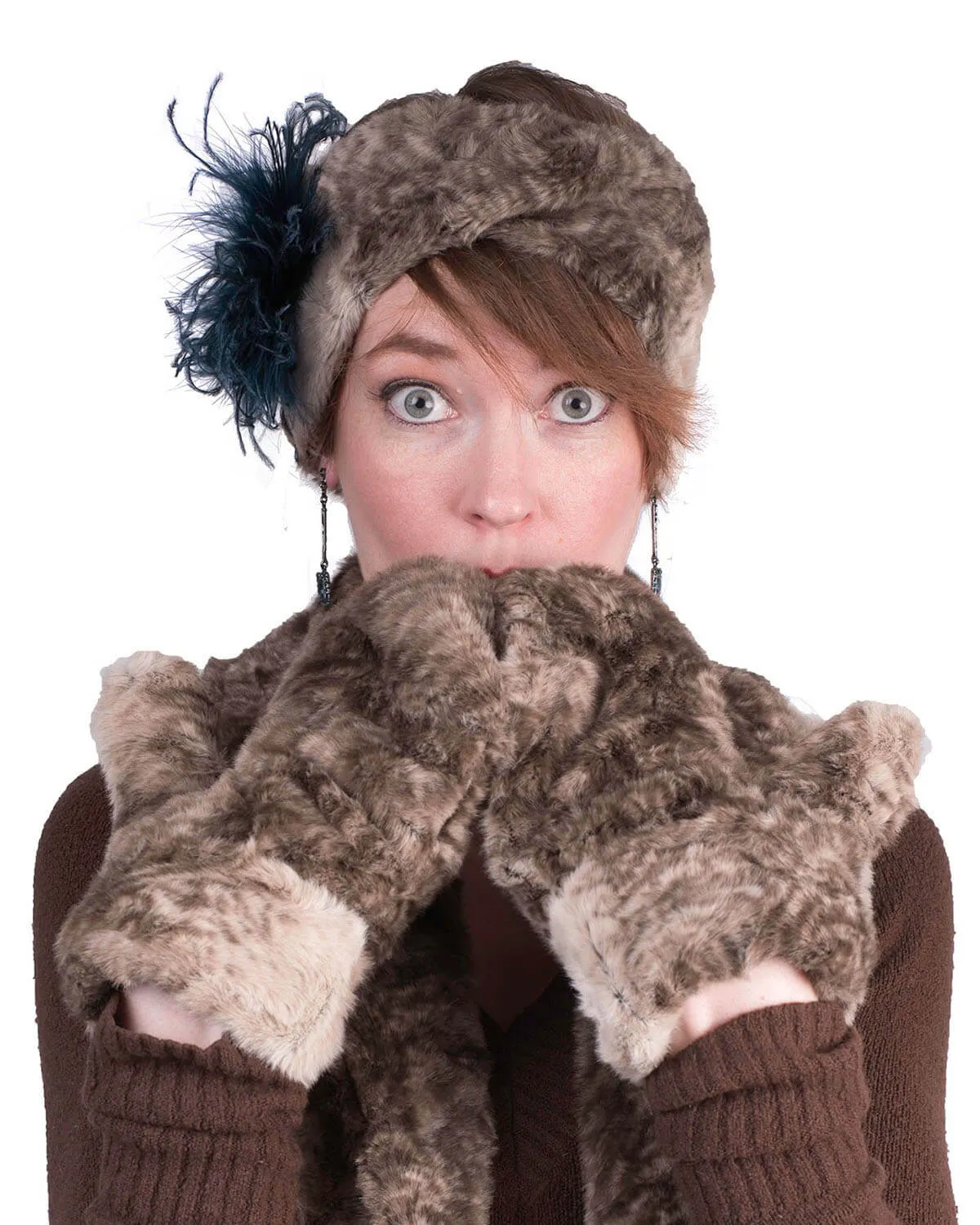 Mittens - Plush Faux Fur in Falkor - Sold Out!