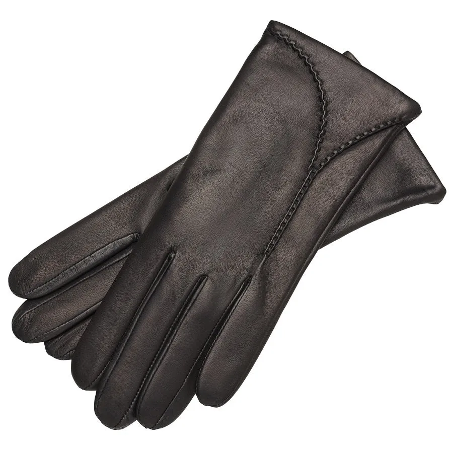 Necchi Black Leather Gloves