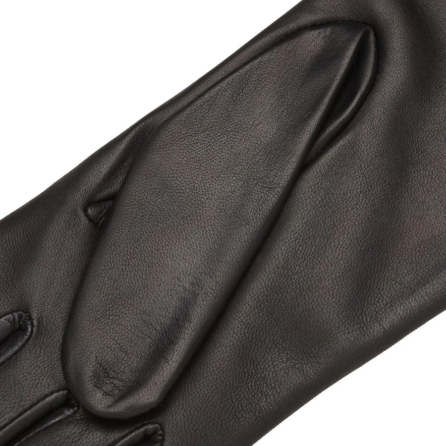 Necchi Black Leather Gloves