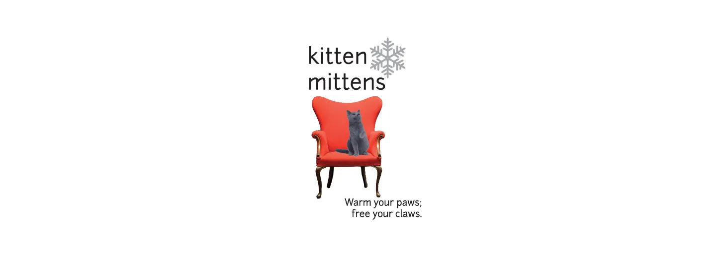 Recycled spice orange cashmere Kitten Mittens, short