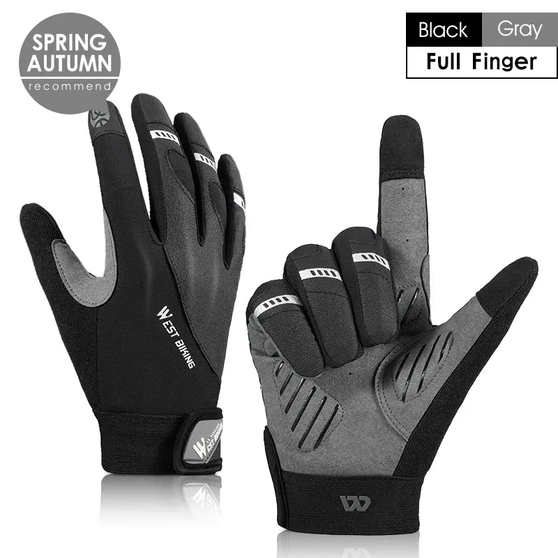 Shockproof Full Finger Cycling Sports Gloves