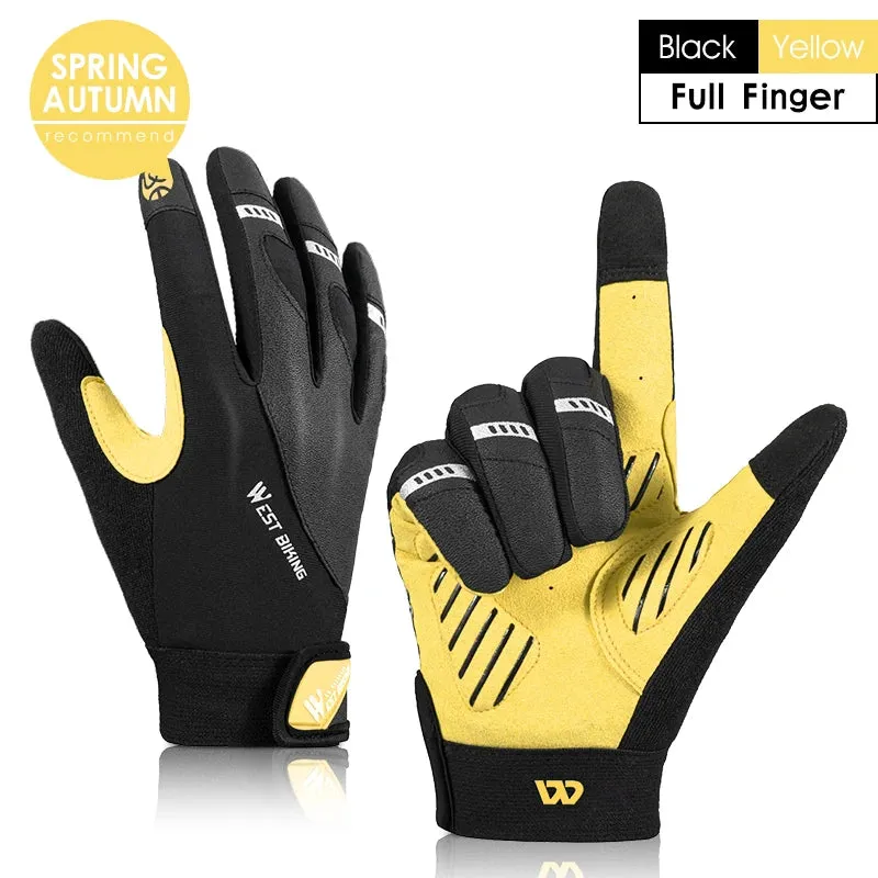 Shockproof Full Finger Cycling Sports Gloves