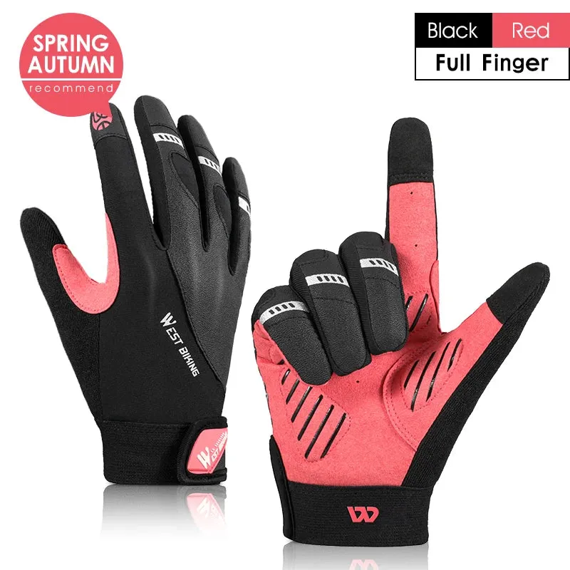 Shockproof Full Finger Cycling Sports Gloves