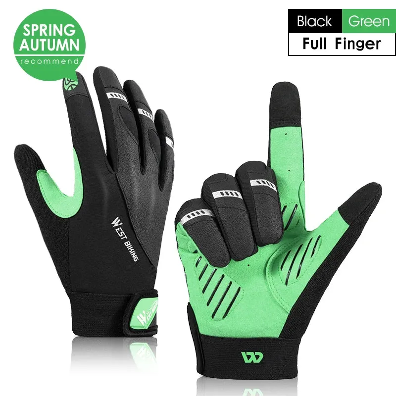Shockproof Full Finger Cycling Sports Gloves