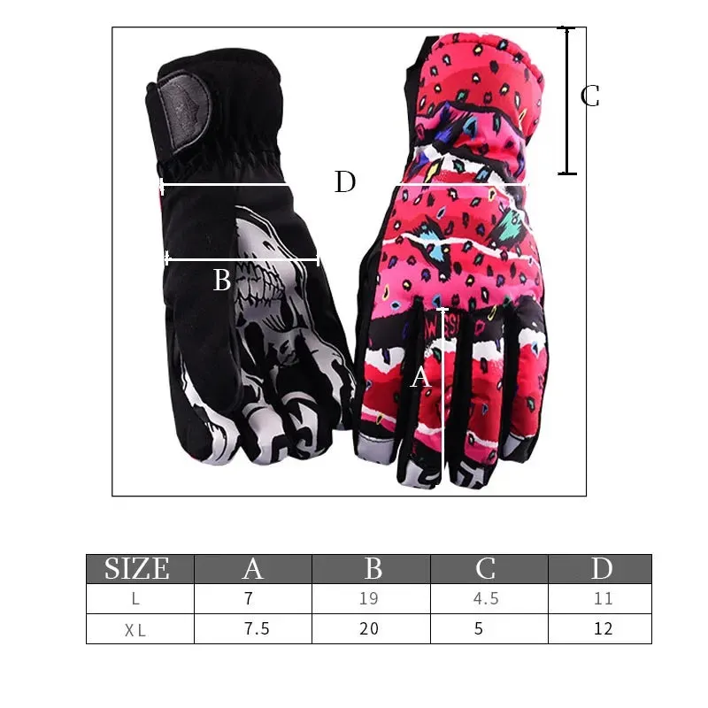 Ski Gloves New Winter Warm Outdoor Sports Windproof Waterproof Men Women Guantes Skiing Cycling Mountaineering Snowboard Mittens