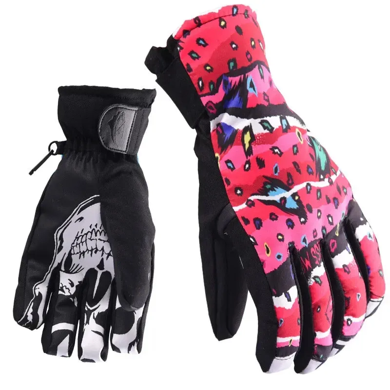 Ski Gloves New Winter Warm Outdoor Sports Windproof Waterproof Men Women Guantes Skiing Cycling Mountaineering Snowboard Mittens