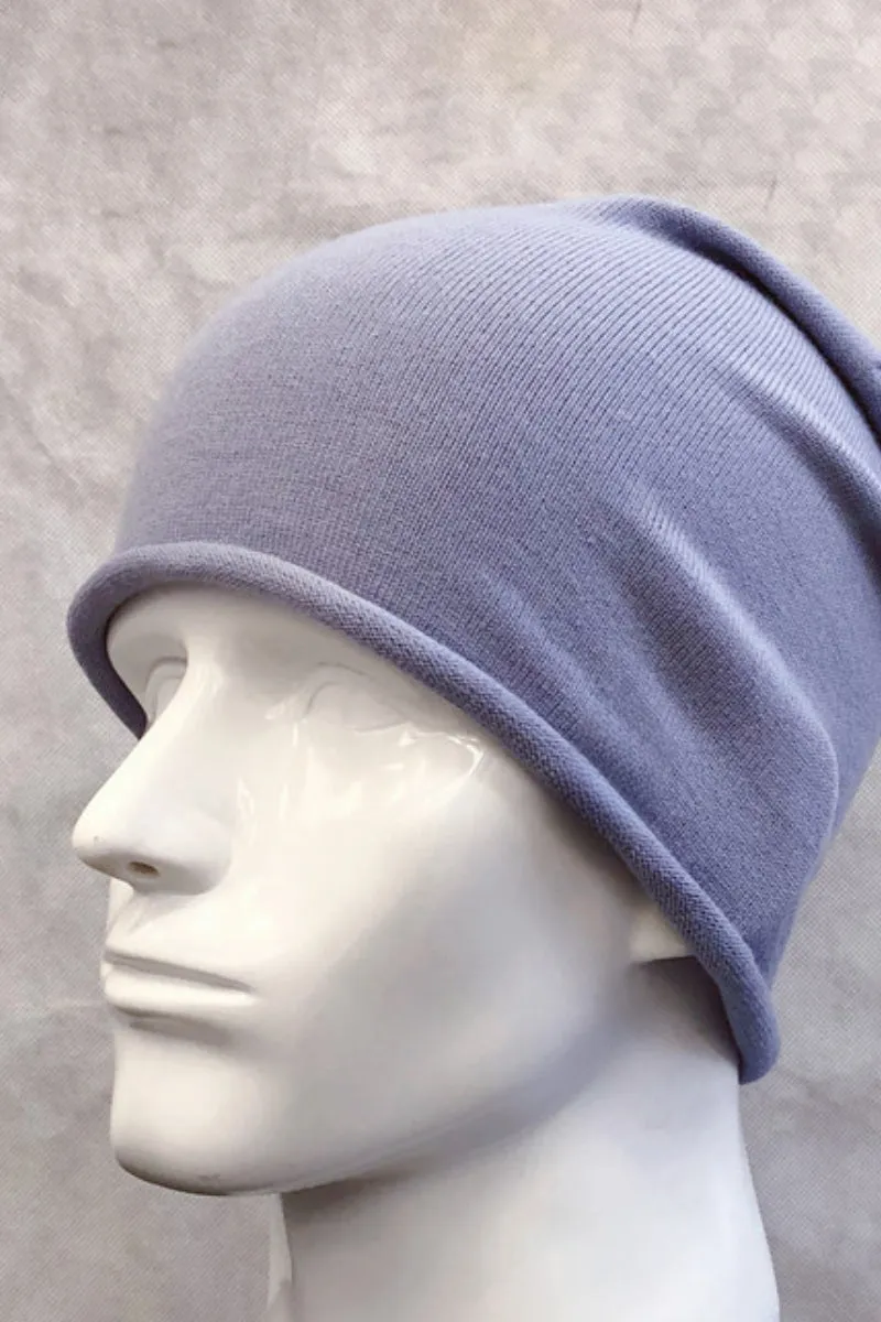 Slouchy Wool-Cashmere Blend Beanie Hat
