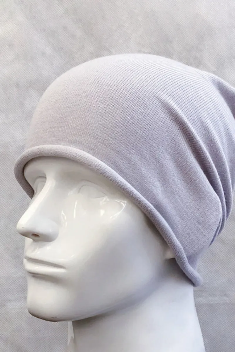 Slouchy Wool-Cashmere Blend Beanie Hat
