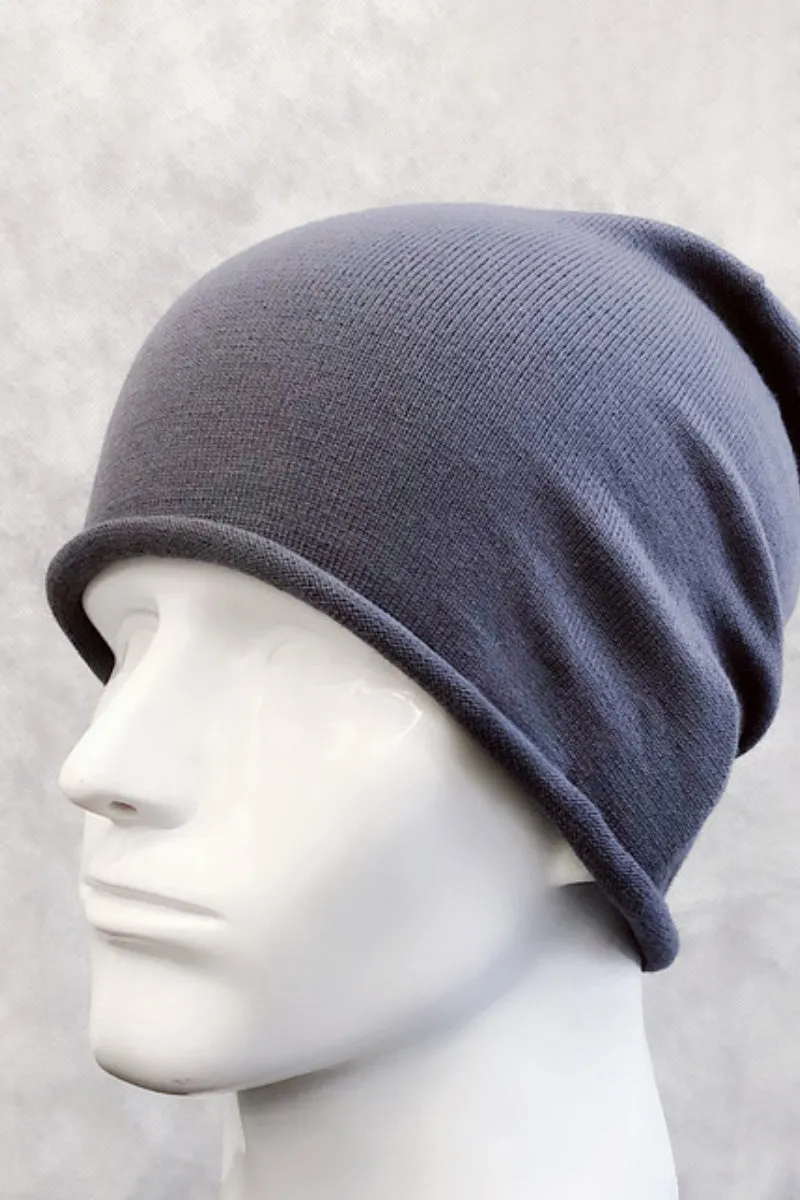 Slouchy Wool-Cashmere Blend Beanie Hat