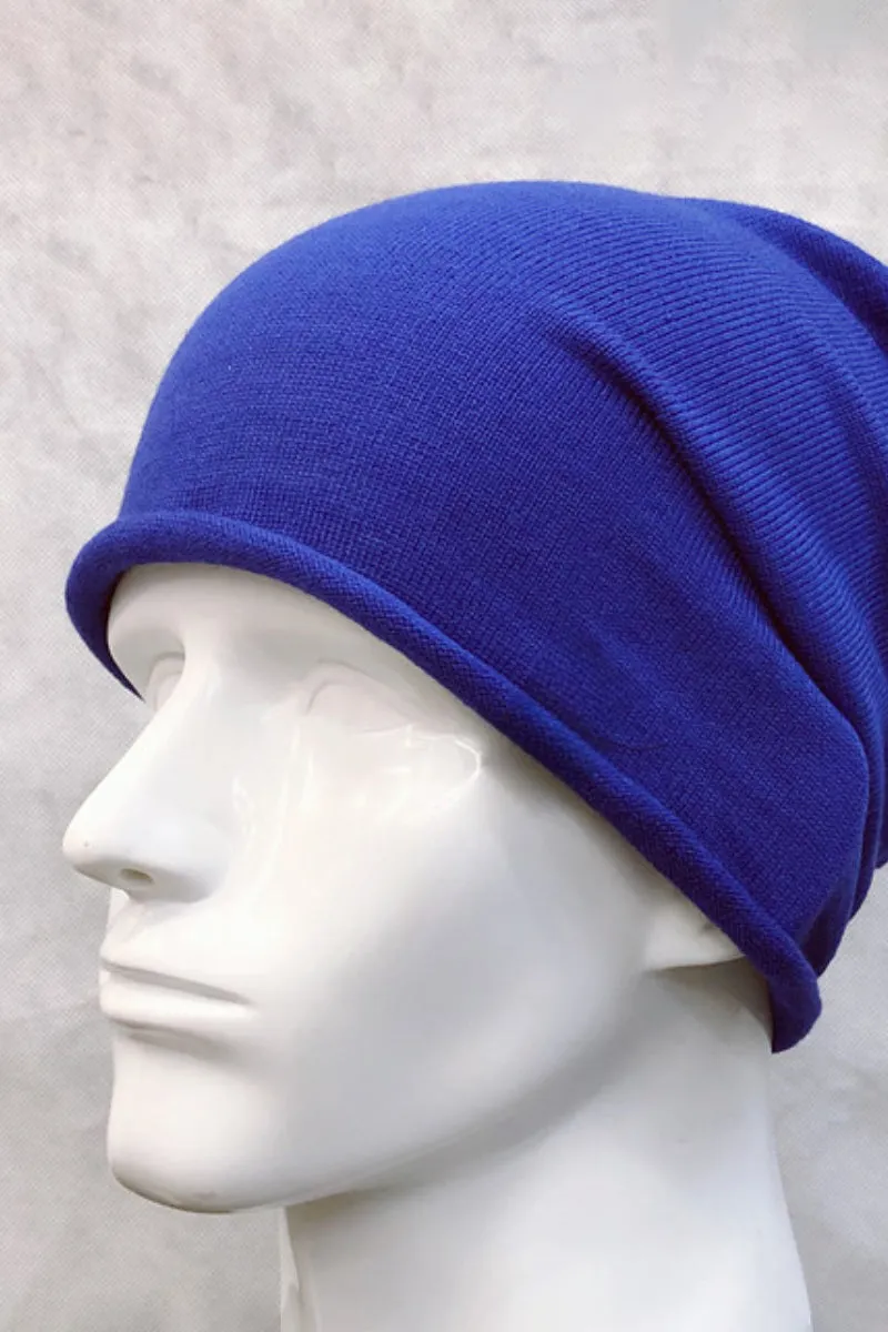 Slouchy Wool-Cashmere Blend Beanie Hat