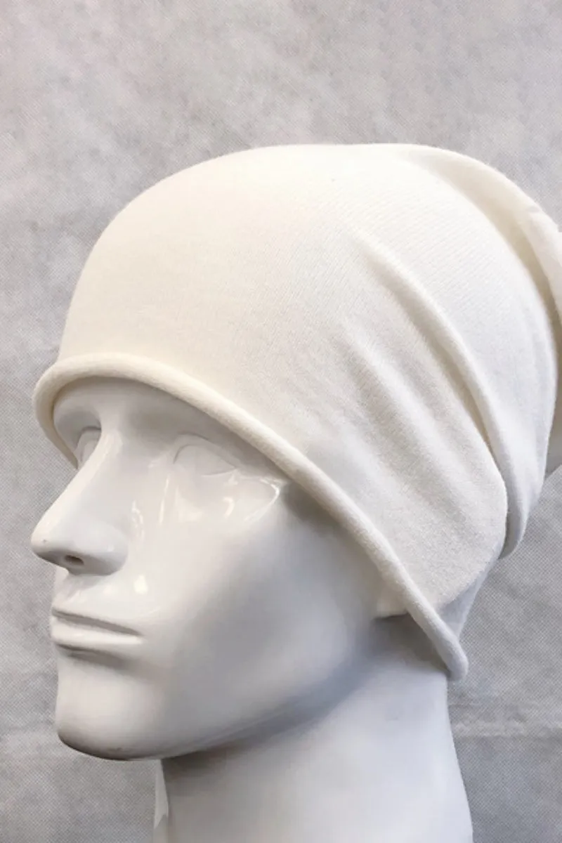 Slouchy Wool-Cashmere Blend Beanie Hat
