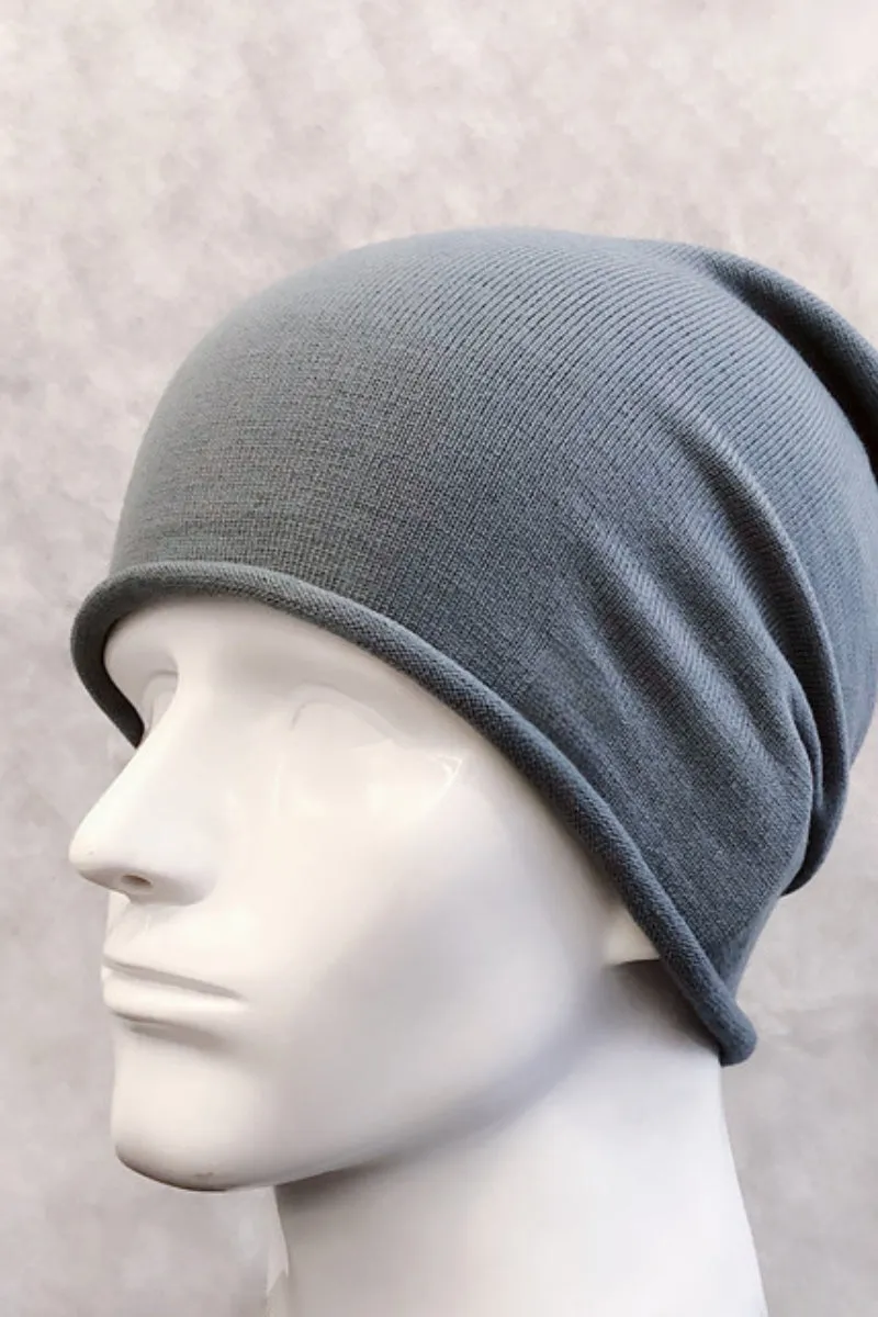 Slouchy Wool-Cashmere Blend Beanie Hat