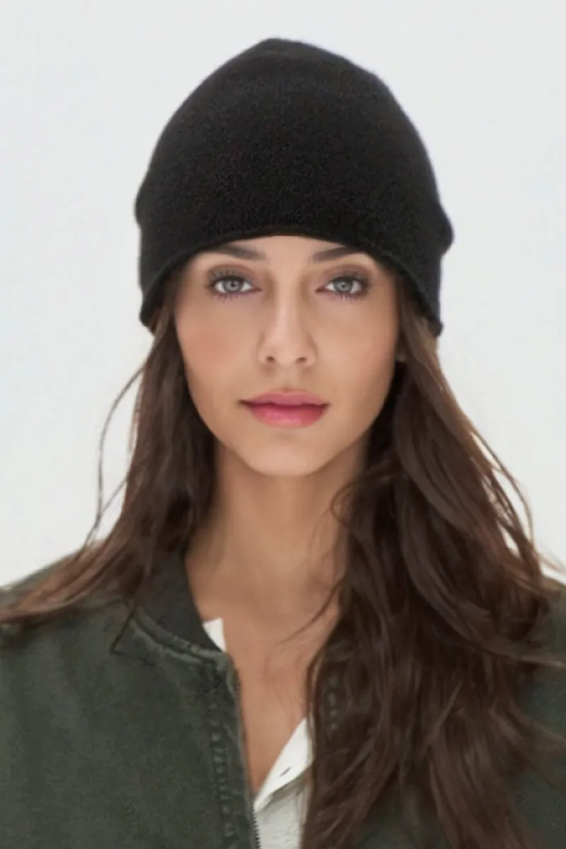 Slouchy Wool-Cashmere Blend Beanie Hat