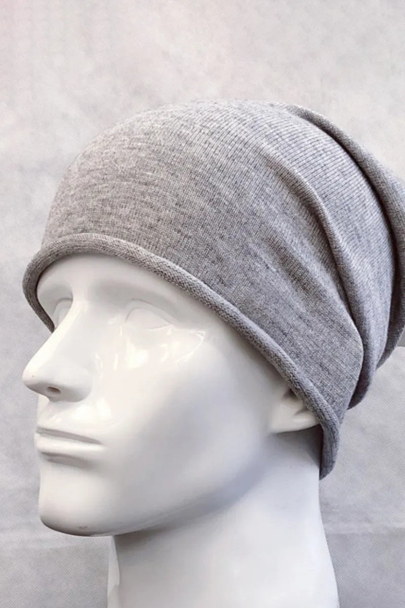 Slouchy Wool-Cashmere Blend Beanie Hat