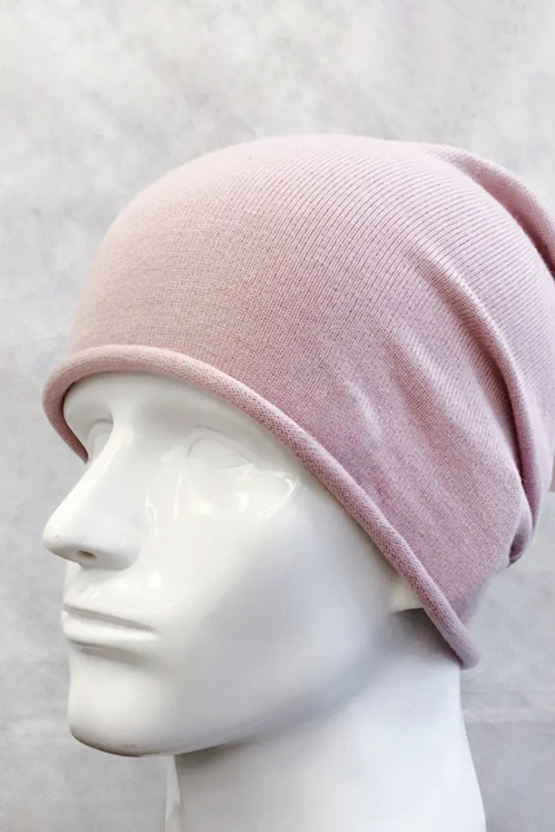 Slouchy Wool-Cashmere Blend Beanie Hat