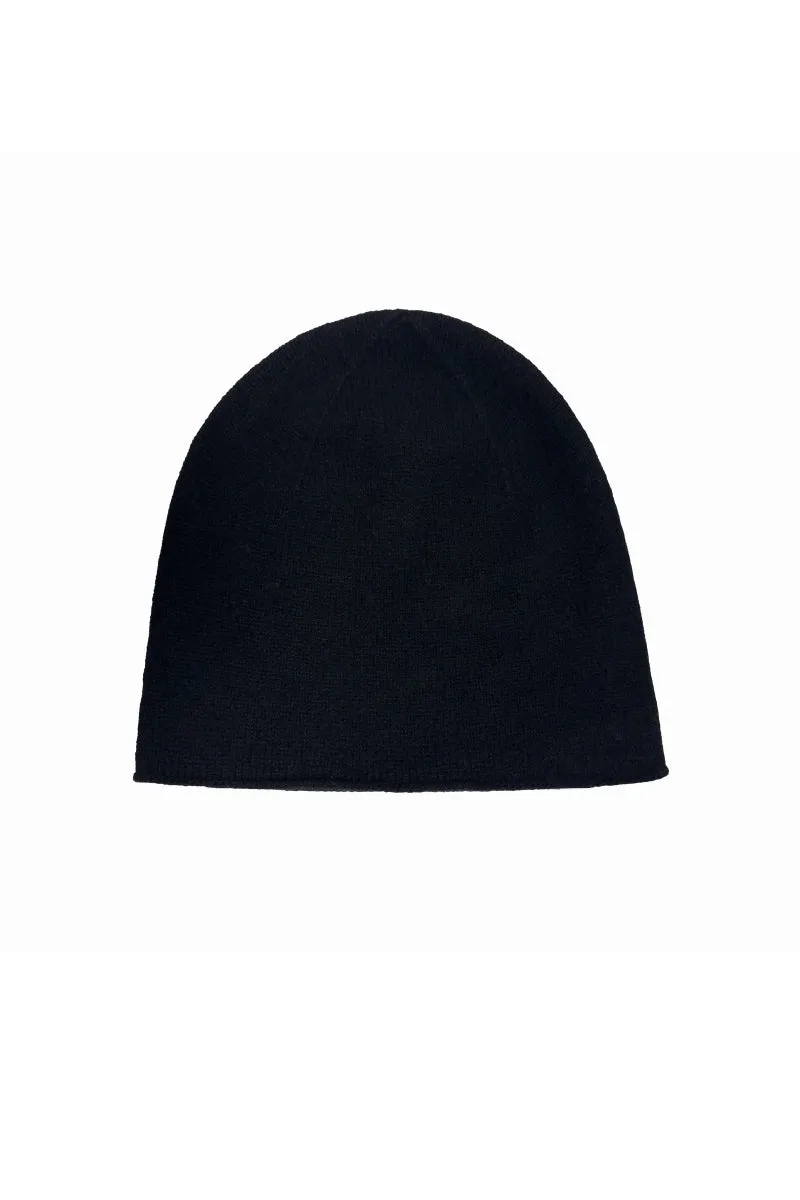 Slouchy Wool-Cashmere Blend Beanie Hat