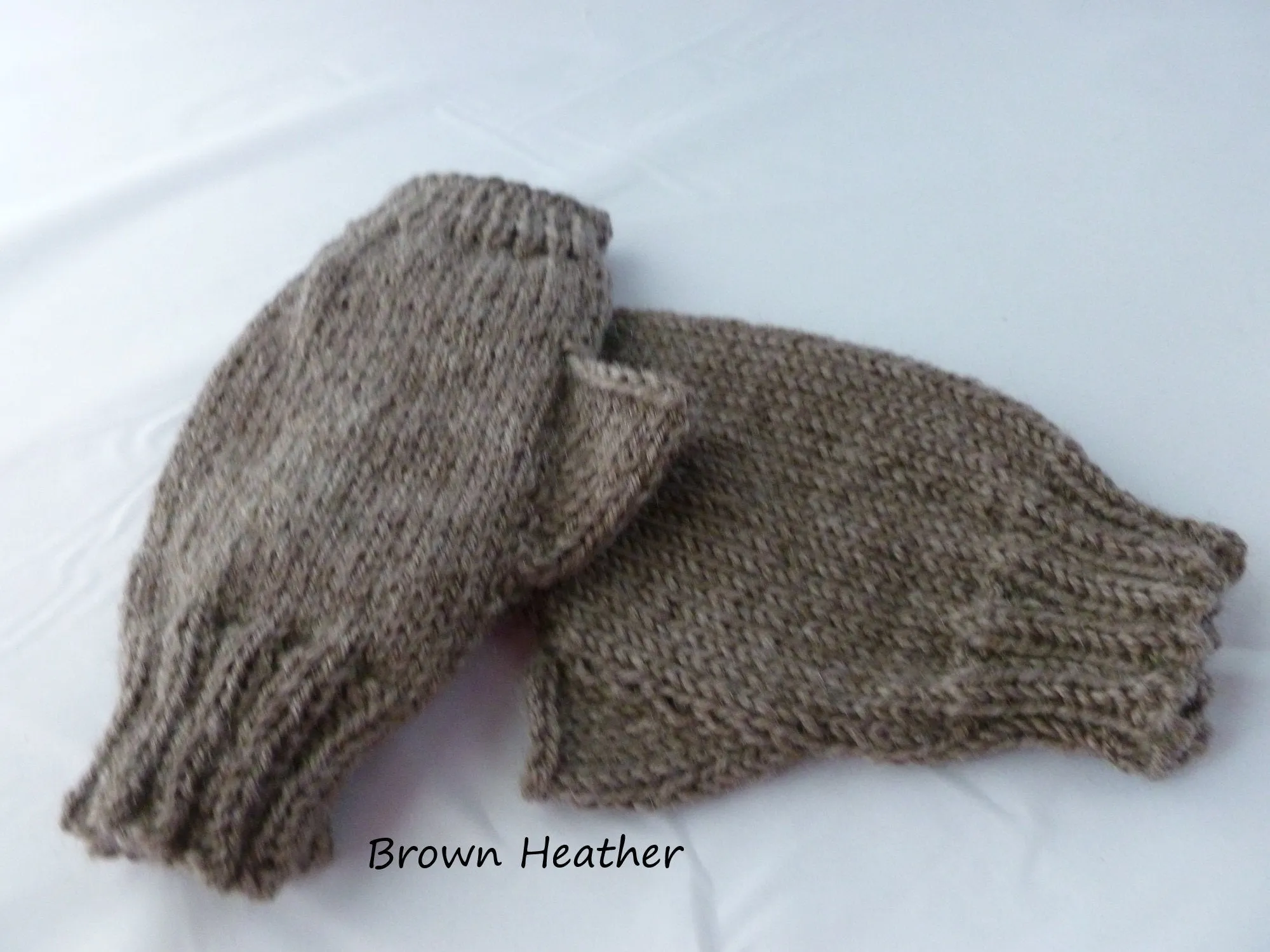 Solid Fingerless Mittens, Hand Knit, Superwash Wool, Multiple Colors