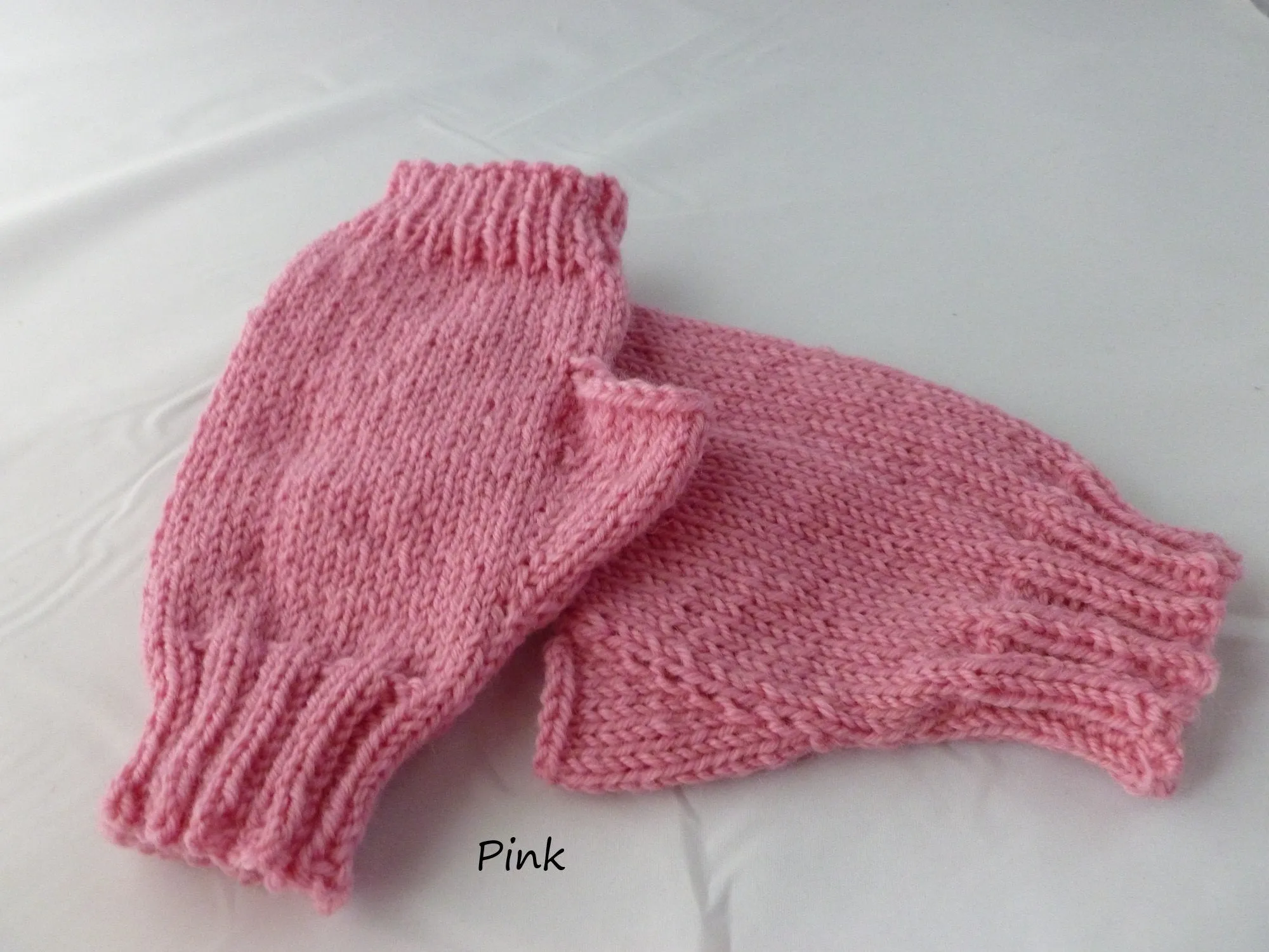 Solid Fingerless Mittens, Hand Knit, Superwash Wool, Multiple Colors