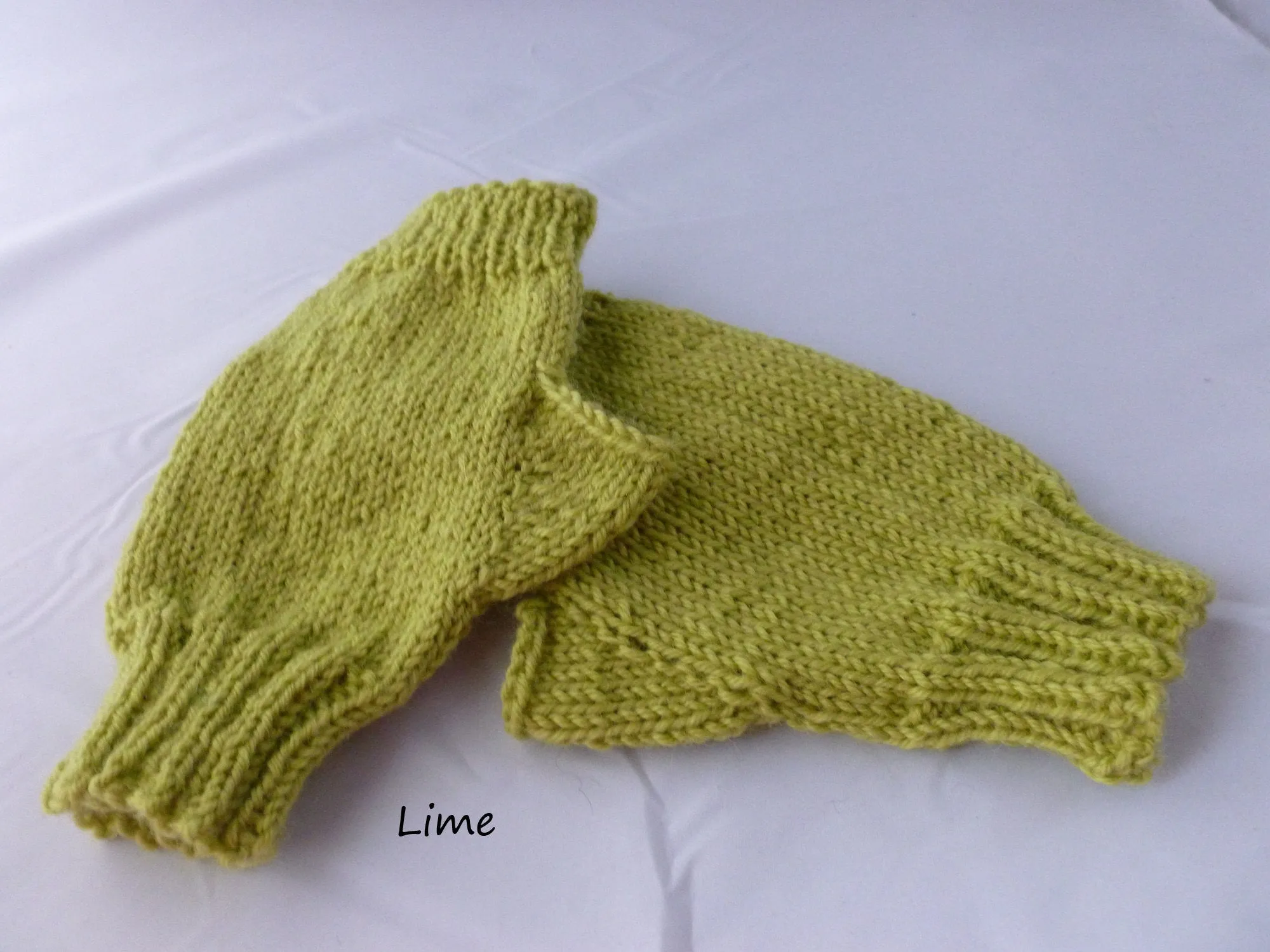 Solid Fingerless Mittens, Hand Knit, Superwash Wool, Multiple Colors