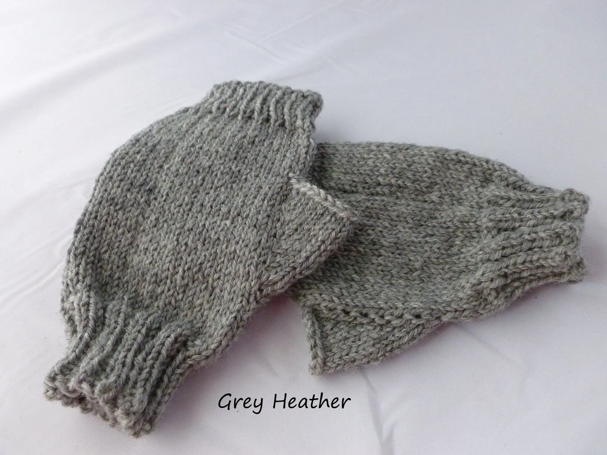 Solid Fingerless Mittens, Hand Knit, Superwash Wool, Multiple Colors