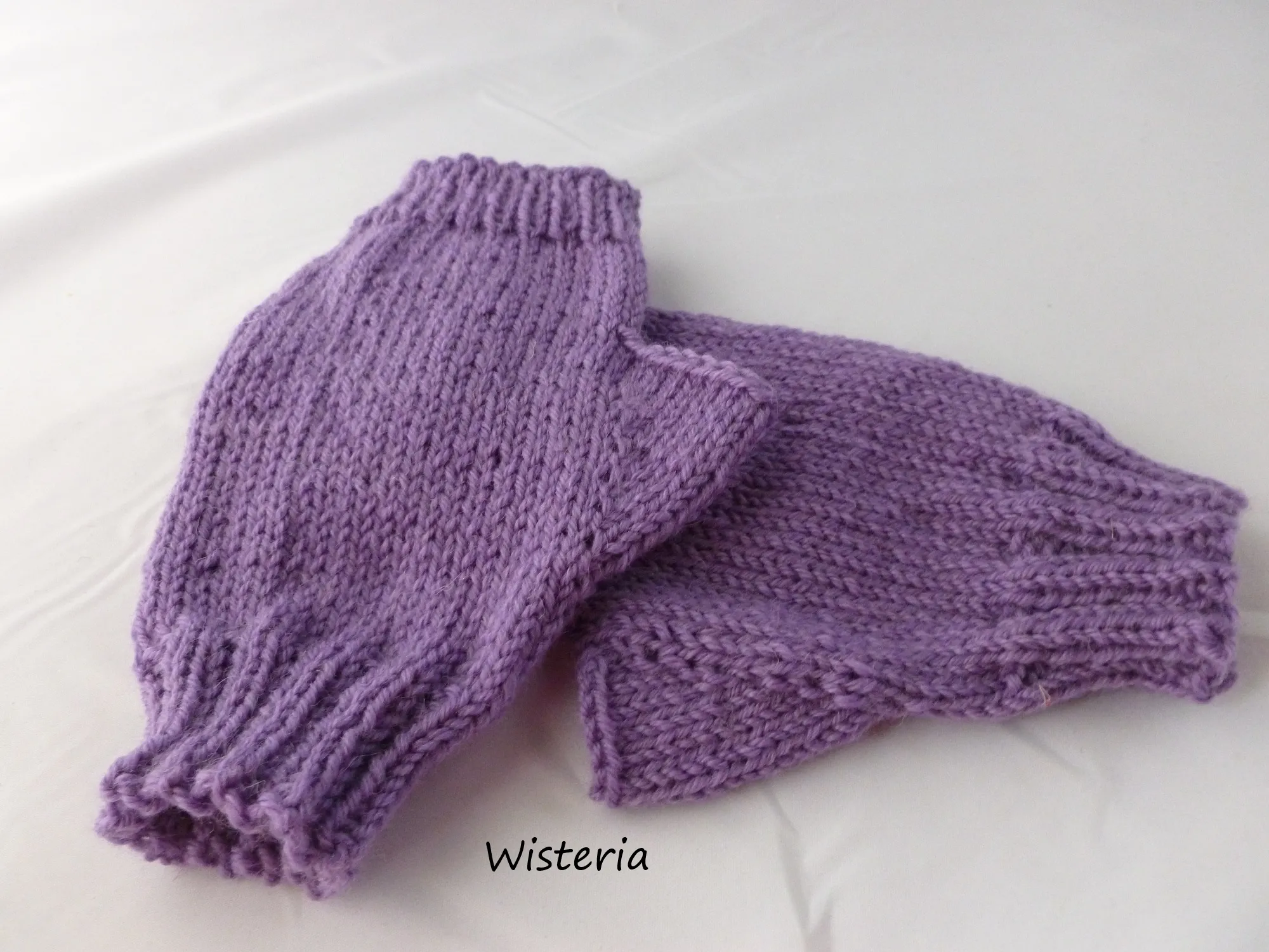 Solid Fingerless Mittens, Hand Knit, Superwash Wool, Multiple Colors