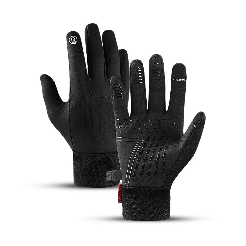 Winter Cycling Gloves With Wrist Support Touch Screen Bicycle Gloves Outdoor Sports Anti-slip Windproof Bike Full Finger Gloves