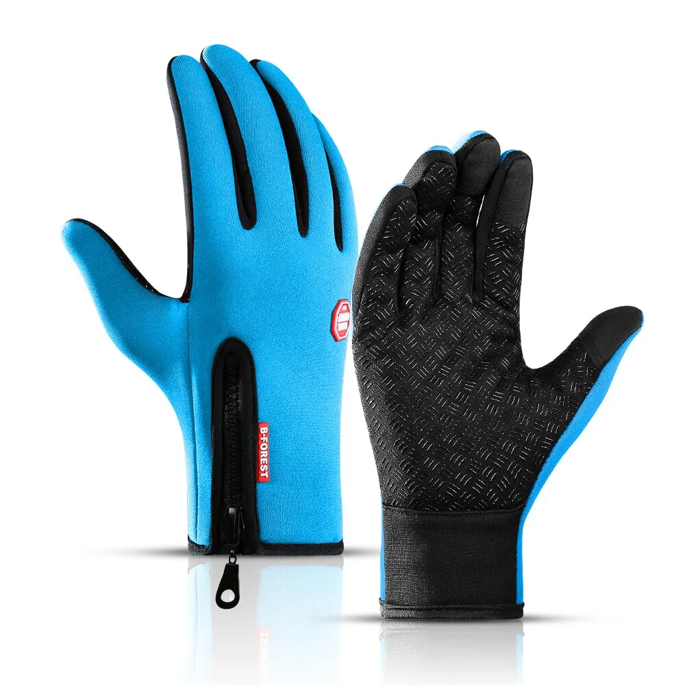 Winter Cycling Gloves With Wrist Support Touch Screen Bicycle Gloves Outdoor Sports Anti-slip Windproof Bike Full Finger Gloves