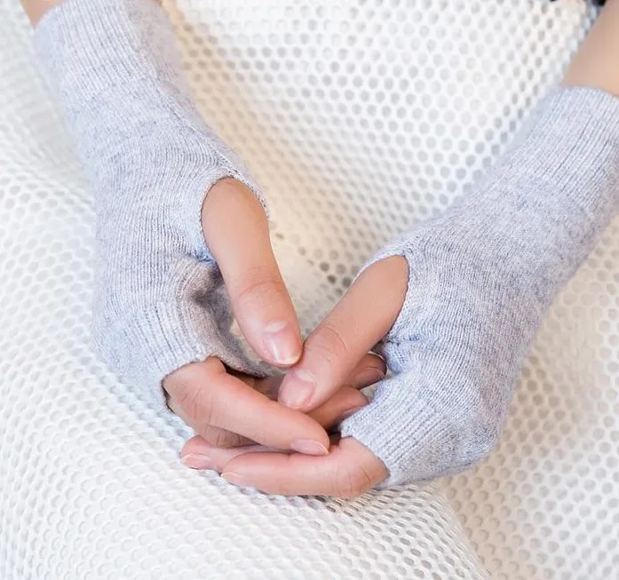 Women's Knitted Fingerless Stretch Mitten Glove