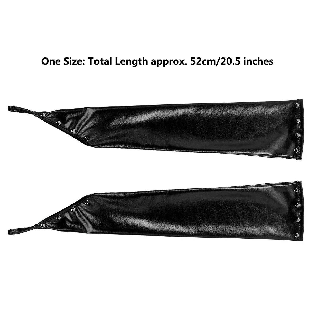 Women's PU Leather Long Gloves with Rivets / Goth Punk Fingerless Gloves